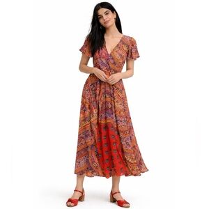 Anthropologie Boho Multicolor Dress